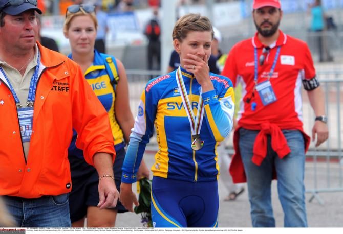 Emma Johansson (Sweden) after the podium presentation