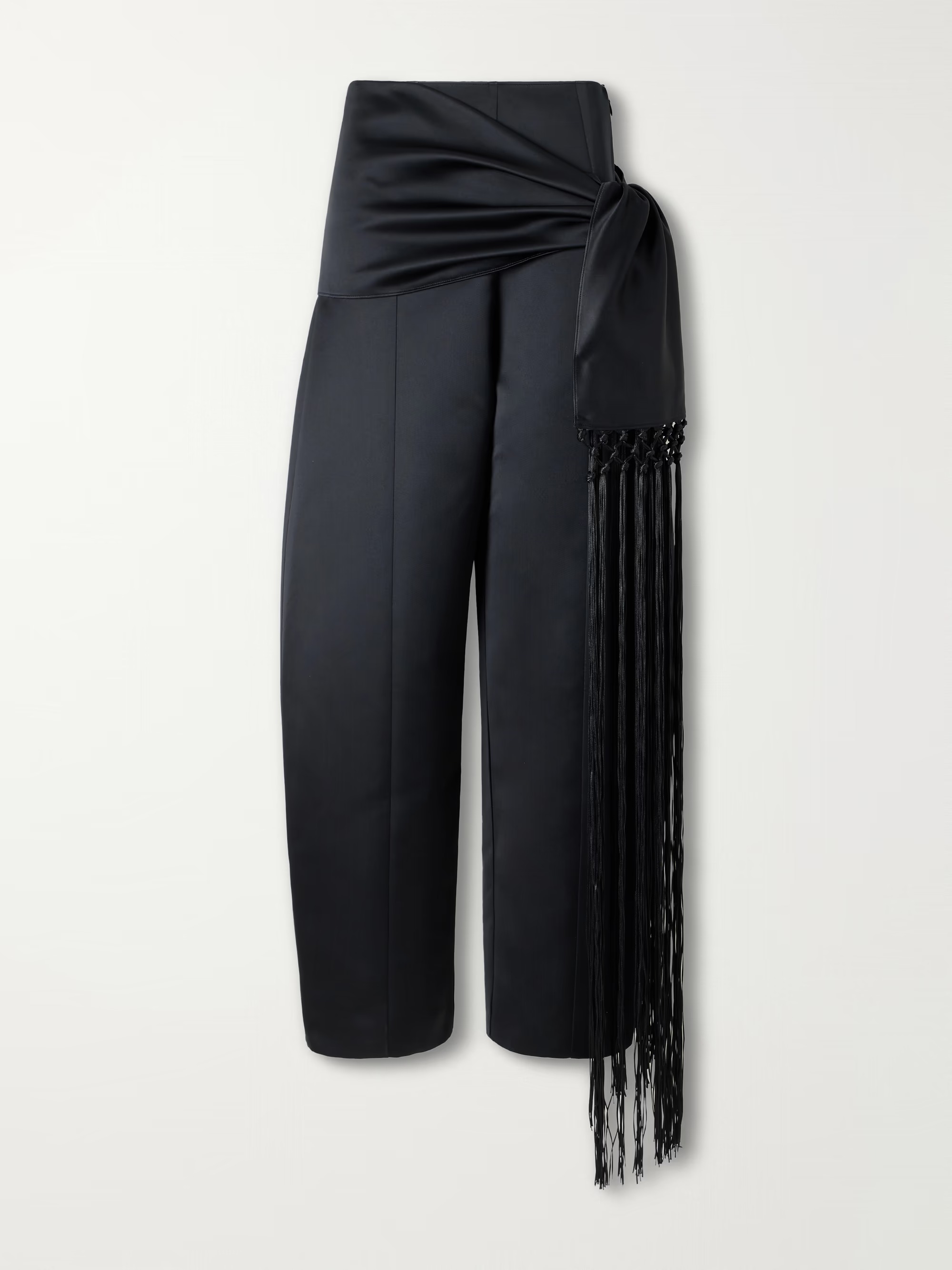 Gathered Organic Cotton-Poplin Halterneck Maxi Dress