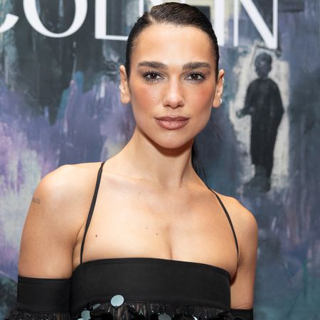 Dua Lipa starts sequin season in a little black Ferragamo dress at the Metropolitan Opera