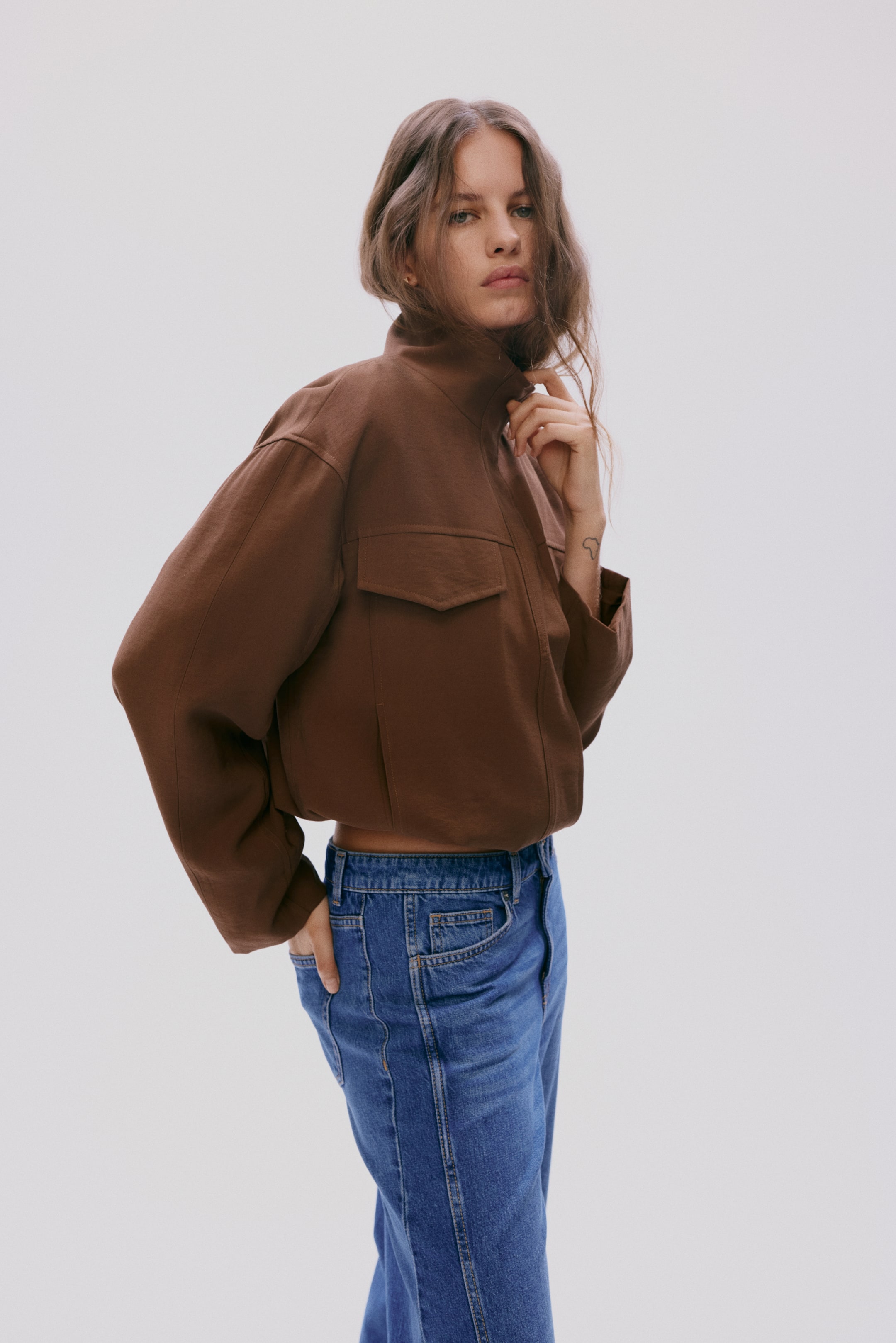 Funnel-Collar Jacket