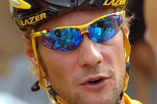 Tom Boonen in yellow BBBs - complete with rainbow stripe