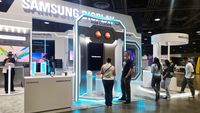 Samsung Display RGB OLEDoS exhibit at AWE USA 2026