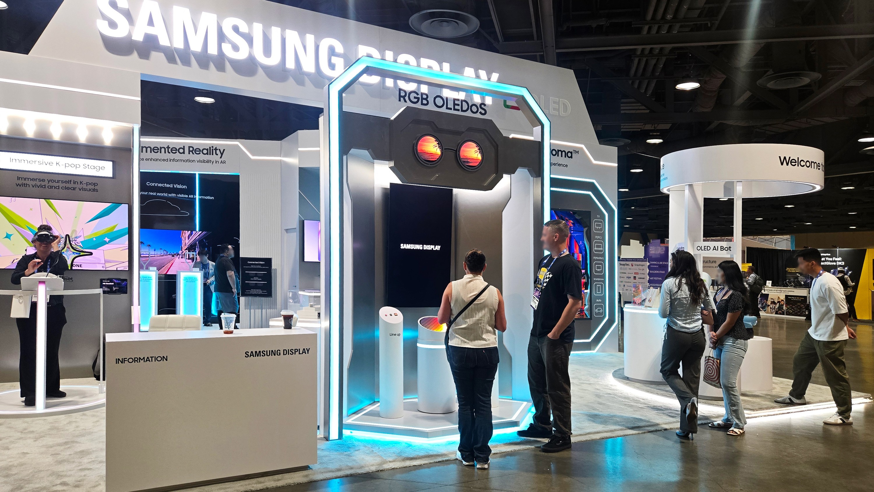 Samsung Display RGB OLEDoS exhibit at AWE USA 2026