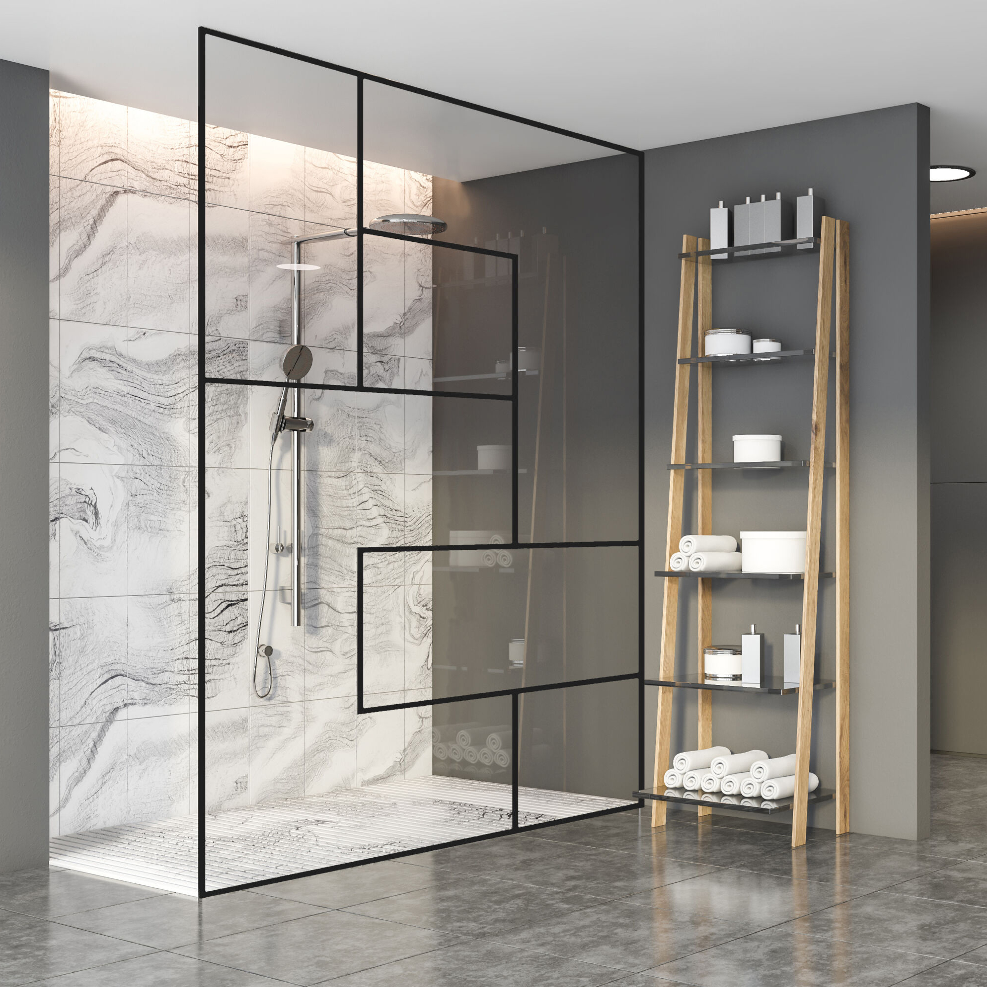 CRL shower enclosure in modern bathroom