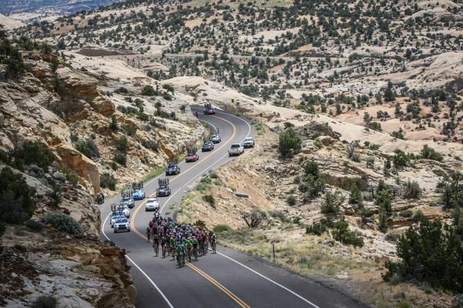 Todays route wound through red rocks and big canyons