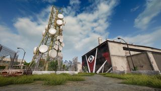 A communications tower and hanger in Erangel