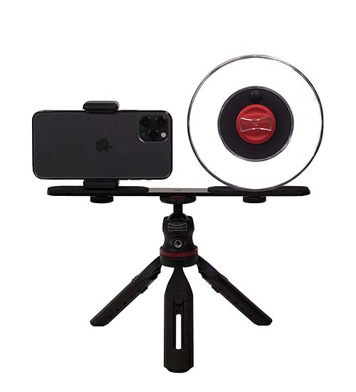 Rotolight vlogging kit on white background