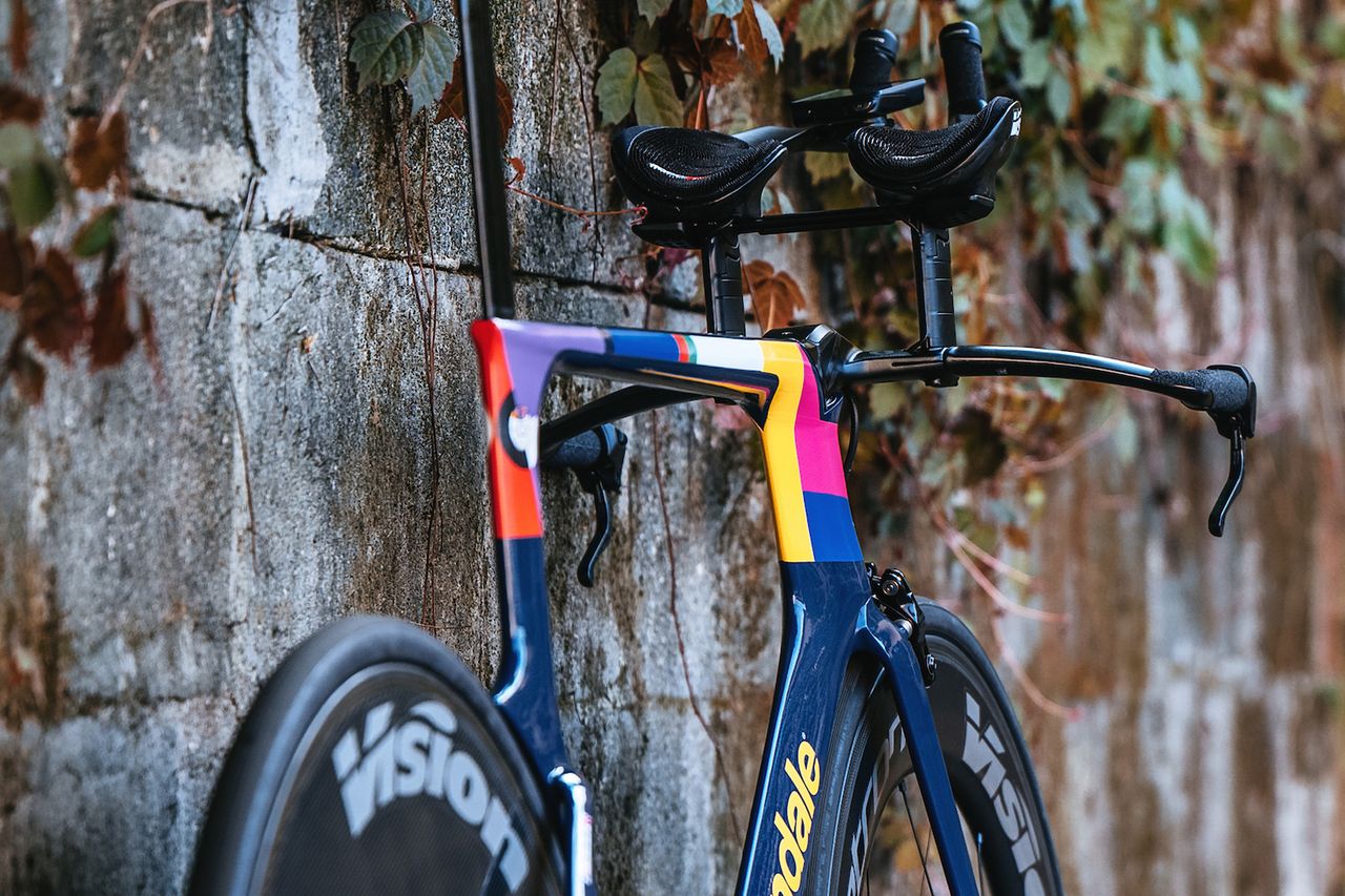 Hugh Carthy's Cannondale SuperSlice TT bike from the Giro d'Italia