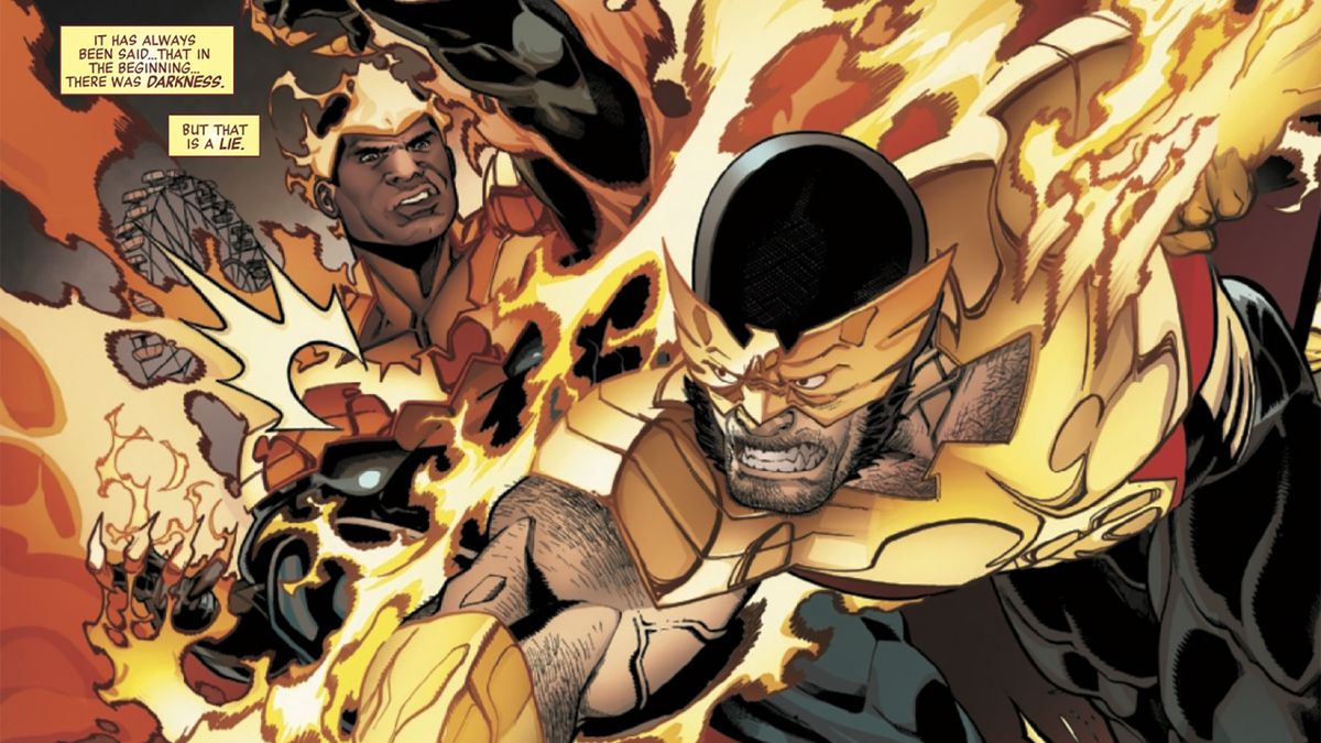 Black Panther vs. Wolverine, Phoenix style, in Avengers #43