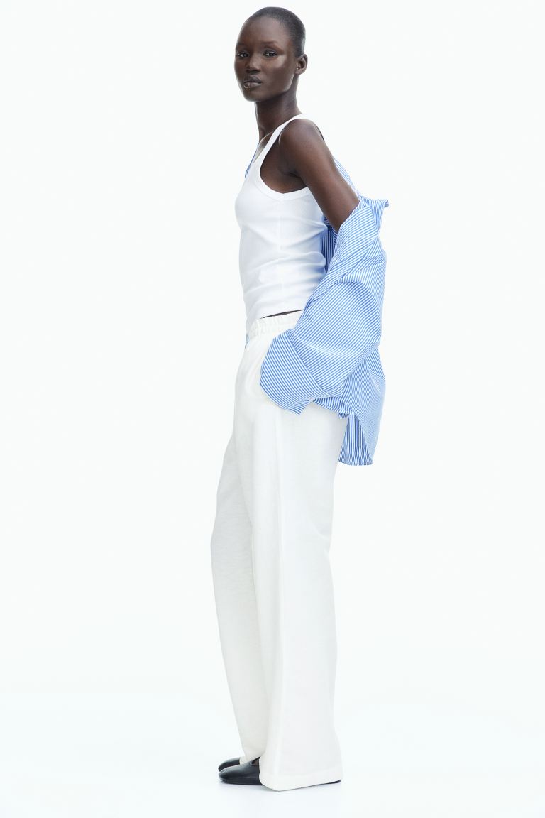 Linen-Blend Pants