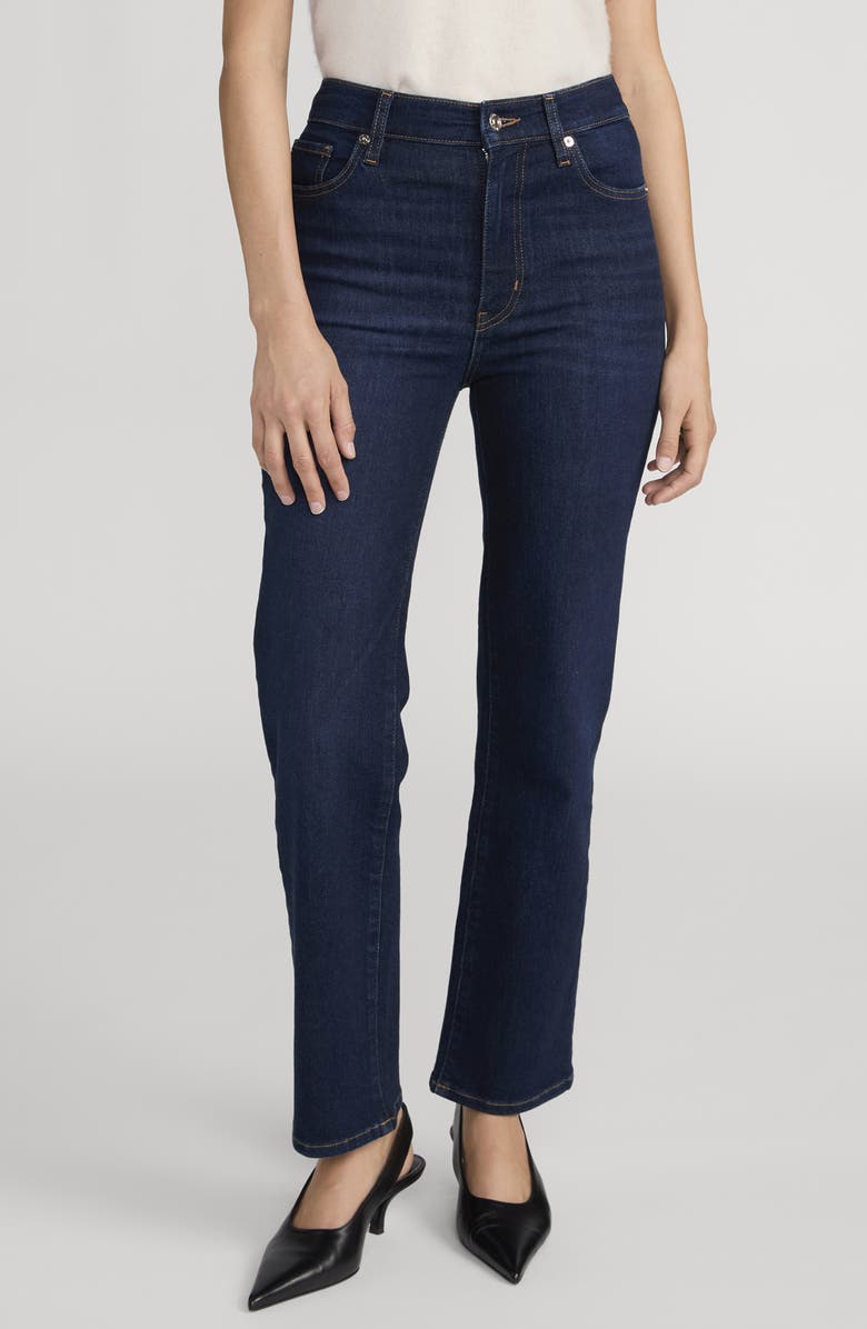 Pixie Le Sleek Straight High Waist Ankle Straight Leg Jeans