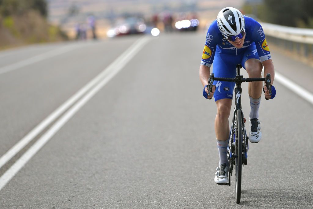Cavagna rode alone for 25km to the finish on stage 19
