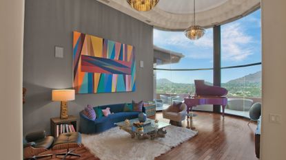 Living room in Alicia Keys’s Arizona home