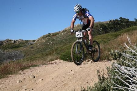 A rider on day 2 of the Bike Buller MTB Festival