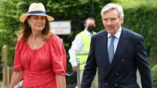 Carole Middleton and Michael Middleton attend day 11 of the Wimbledon Tennis Championships