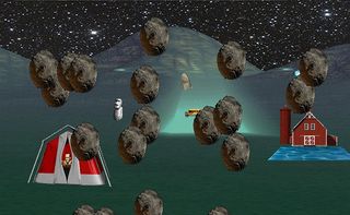 A screenshot of a garish website homepage.