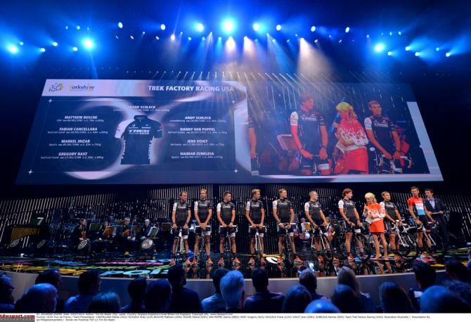 Trek Factory Racing presented to the crowd
