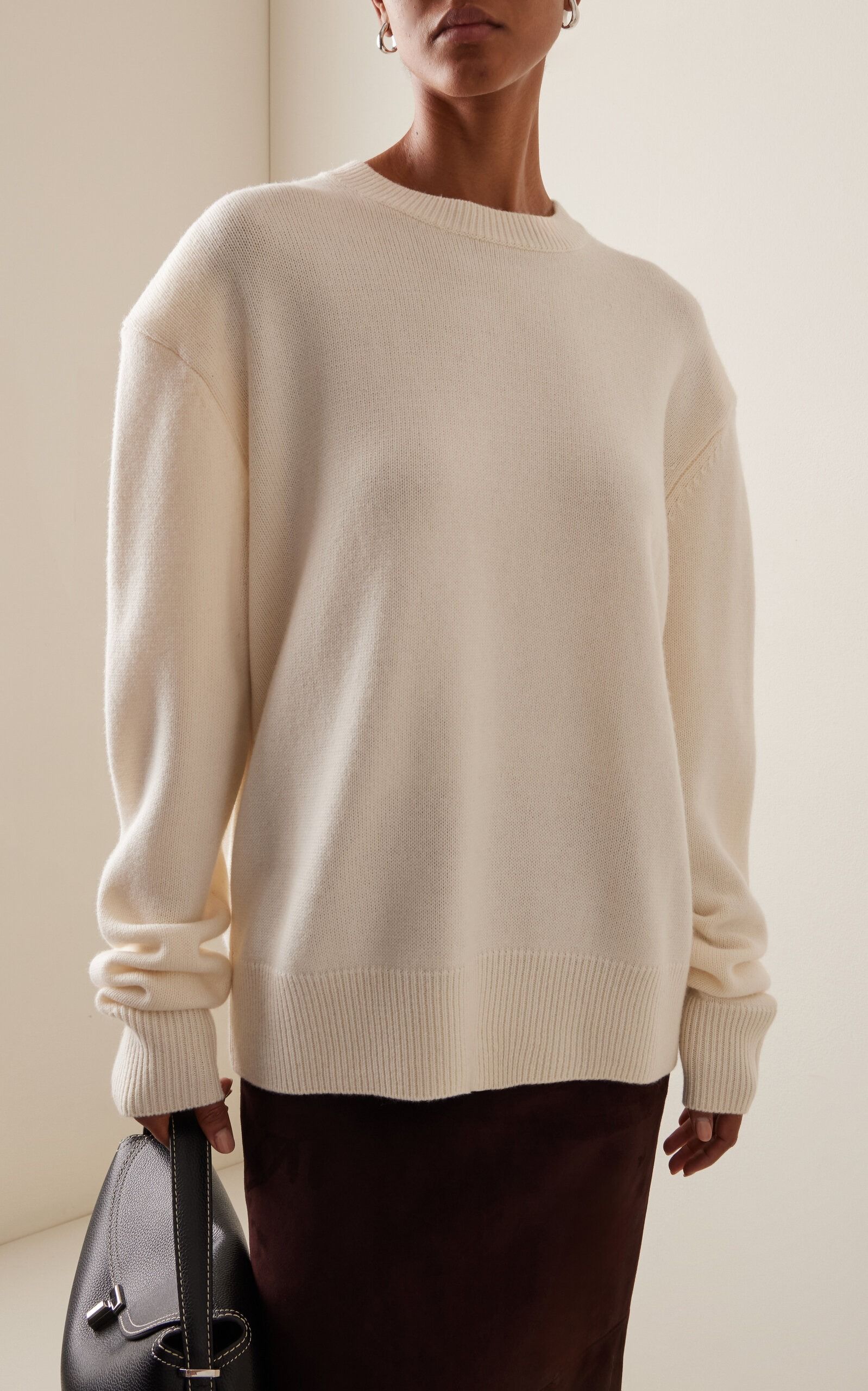 The Frankie Shop, Rafaela Padded Merino Wool-Cashmere Sweater