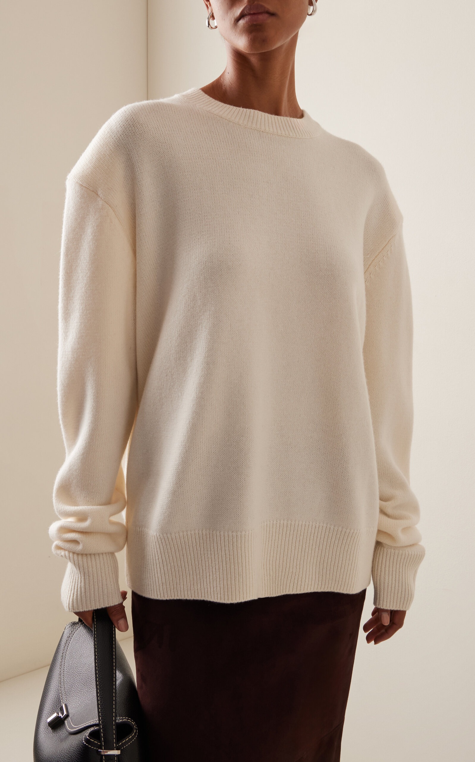 The Frankie Shop, Rafaela Padded Merino Wool-Cashmere Sweater