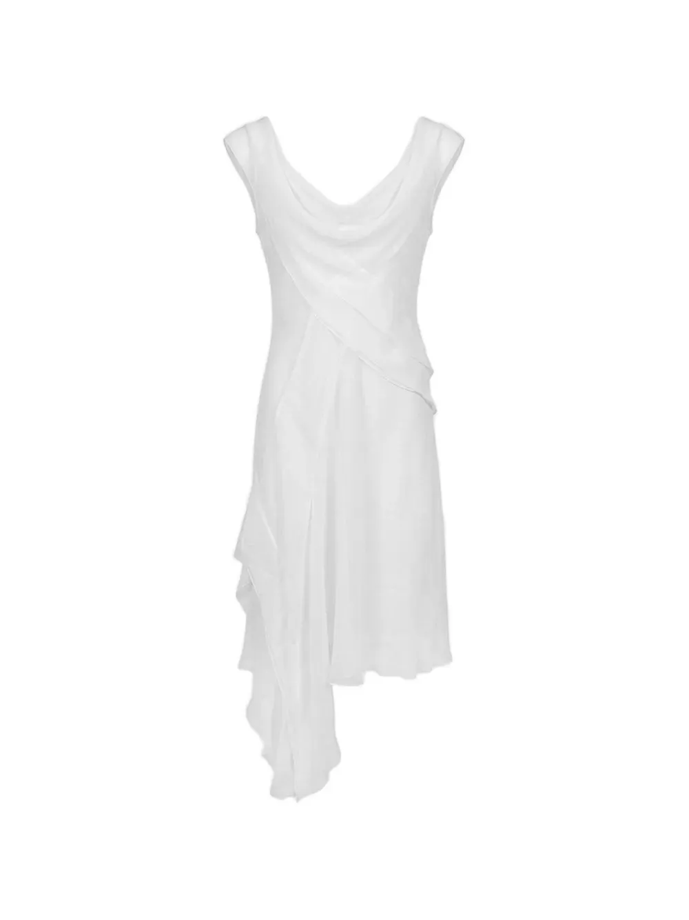 Gimaguas Boa Ruffled Asymmetric Dress | M