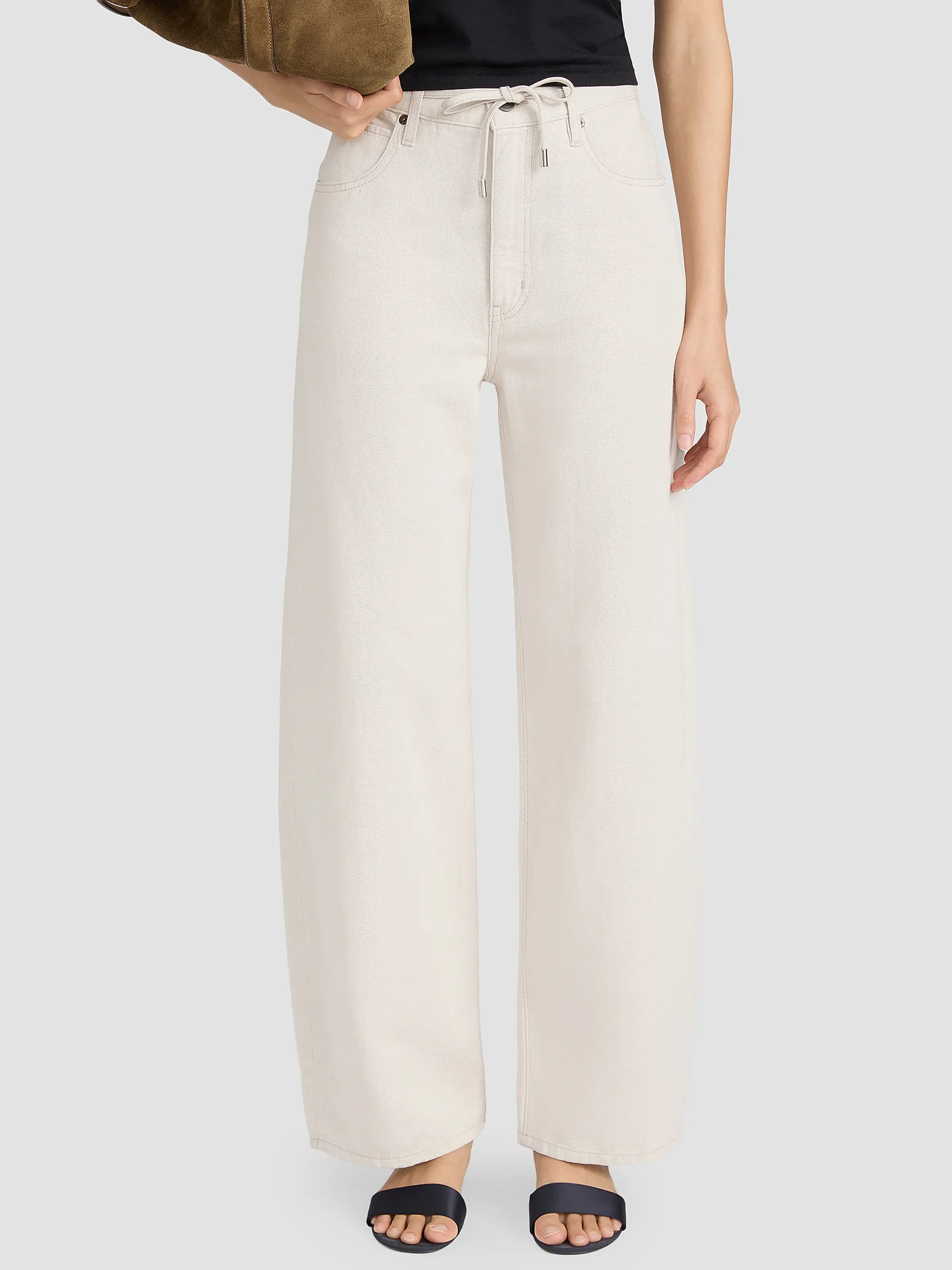 The Off Duty Drawstring Cotton-Linen Jeans