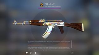 A shiny AK-47 named "Brutus"