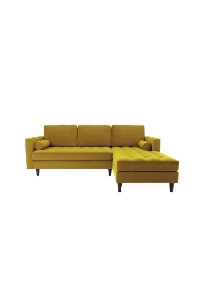 Dunelm Zoe Velvet Right Hand Corner Sofa