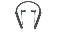 The Sony WI-1000X wireless earphones in black
