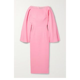 Emilia Wickstead Switzy cape-effect crepe midi dress