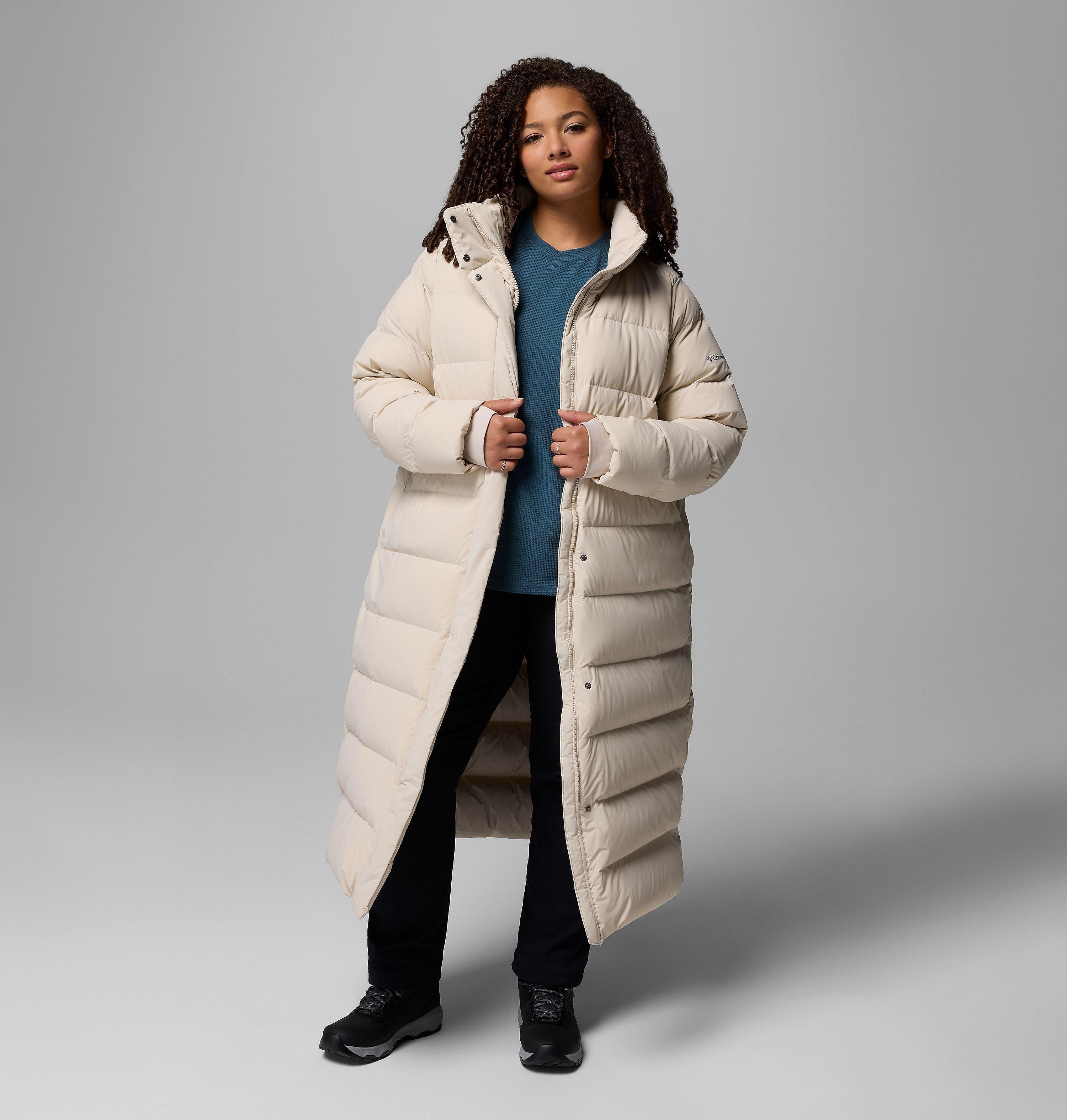 Women's Amaze Puff&amp;trade; Long Hooded Jacket - Plus Size - 010, 3x