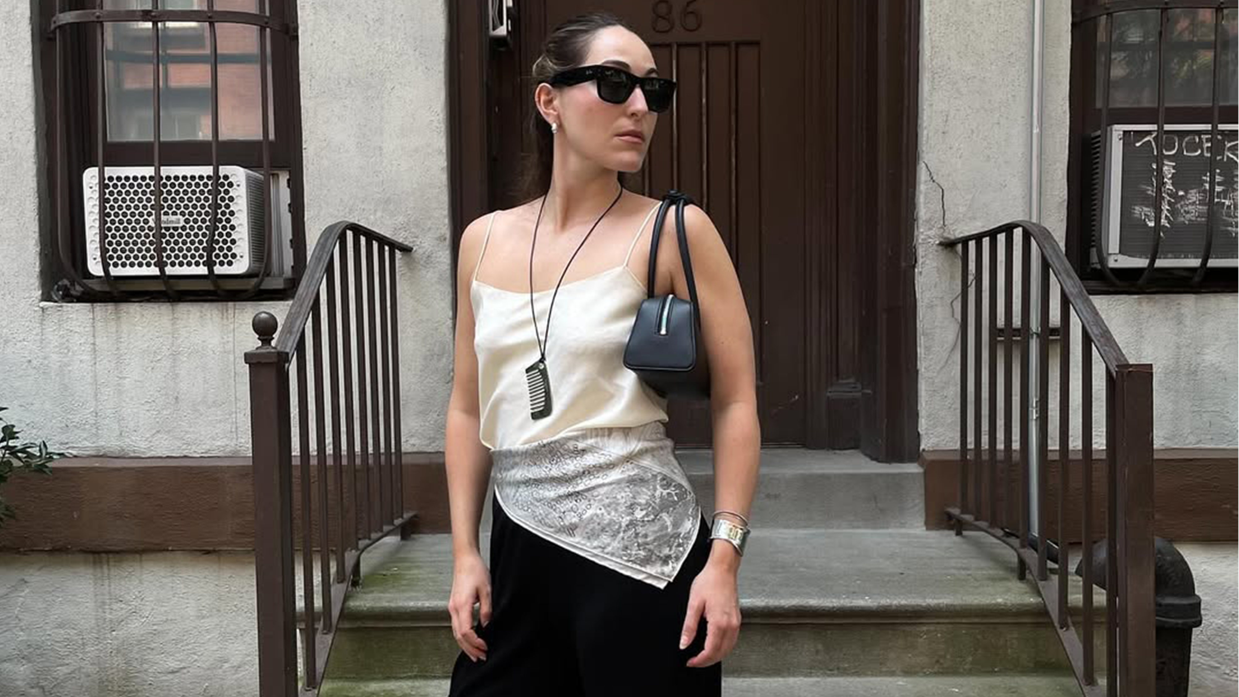 Anna LaPlaca wearing a Verafied Comb Necklace