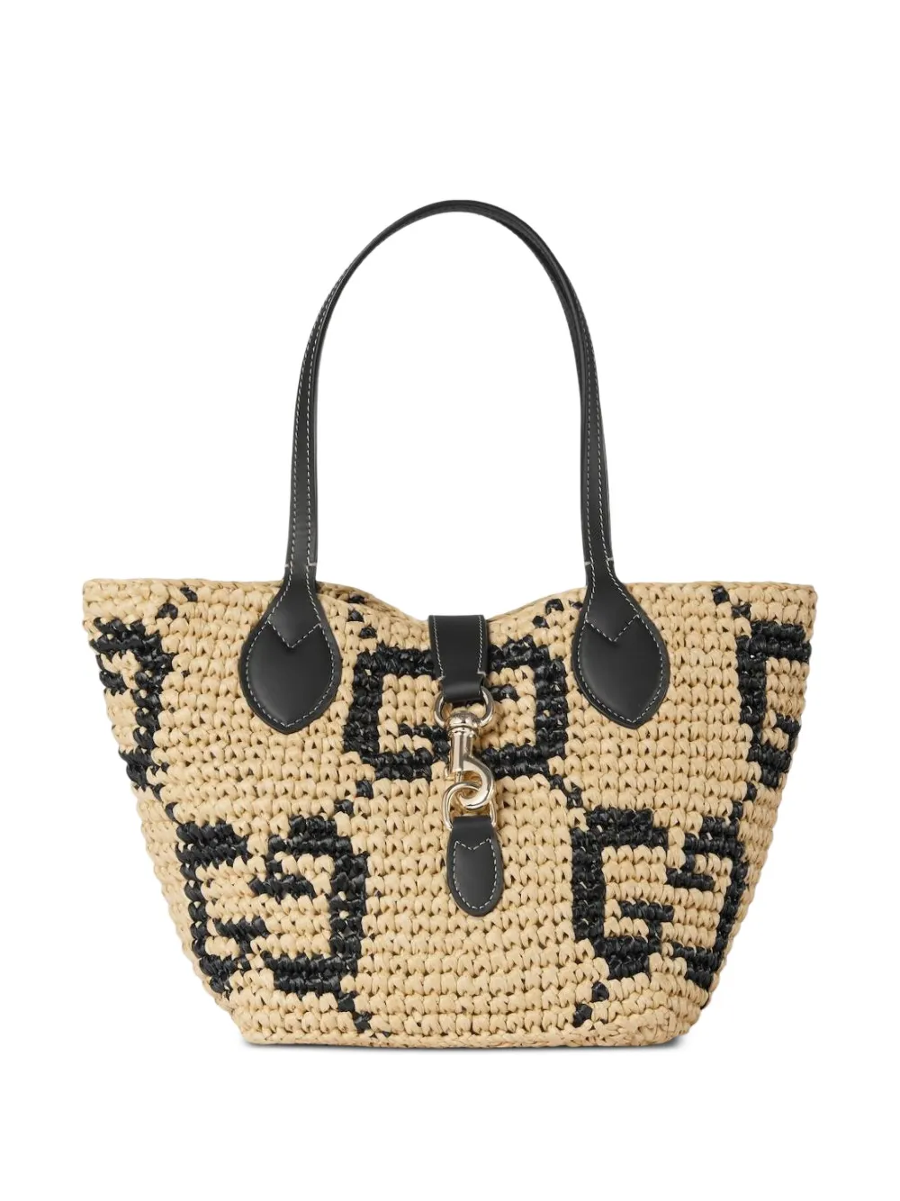 Gucci Small Raffia Gg Pattern Tote Bag | One Size