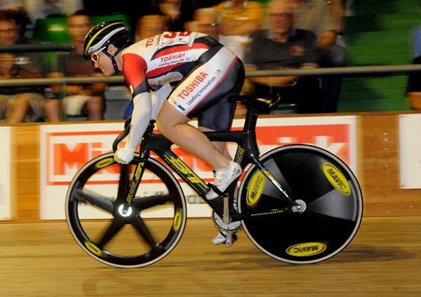 Anna Meares was riding well in Perth and won the women's sprint.