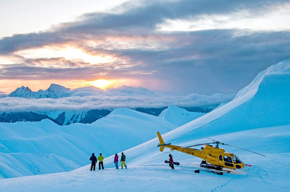 Heli-boarders outside Stewart, B.C.