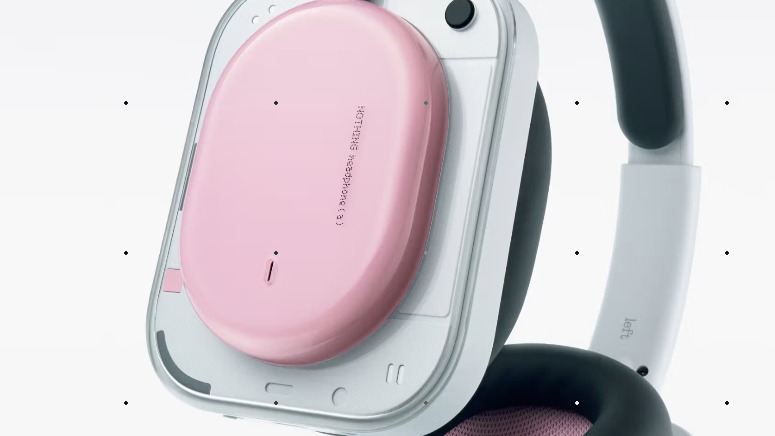 Nothing Headphone (a) earcup closeup in pink