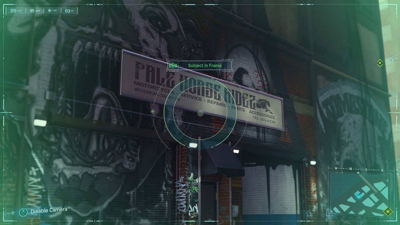 Spider-Man Secret Photo Op of bike repair shop