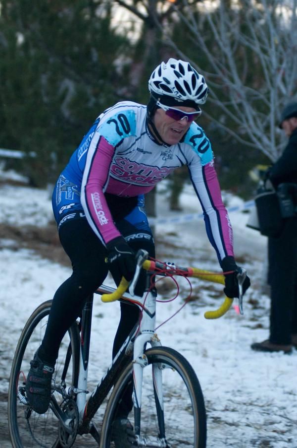 Johnny Bold (Corner Cycle) pulled away in the last half lap of the race to capture the win.