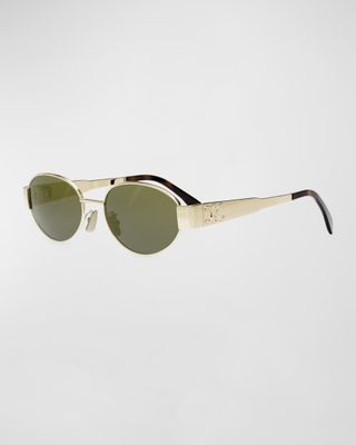 Triomphe Oval Metal Sunglasses