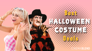 Best Halloween Costume Deals banner featuring Barbie and Freddy Krueger