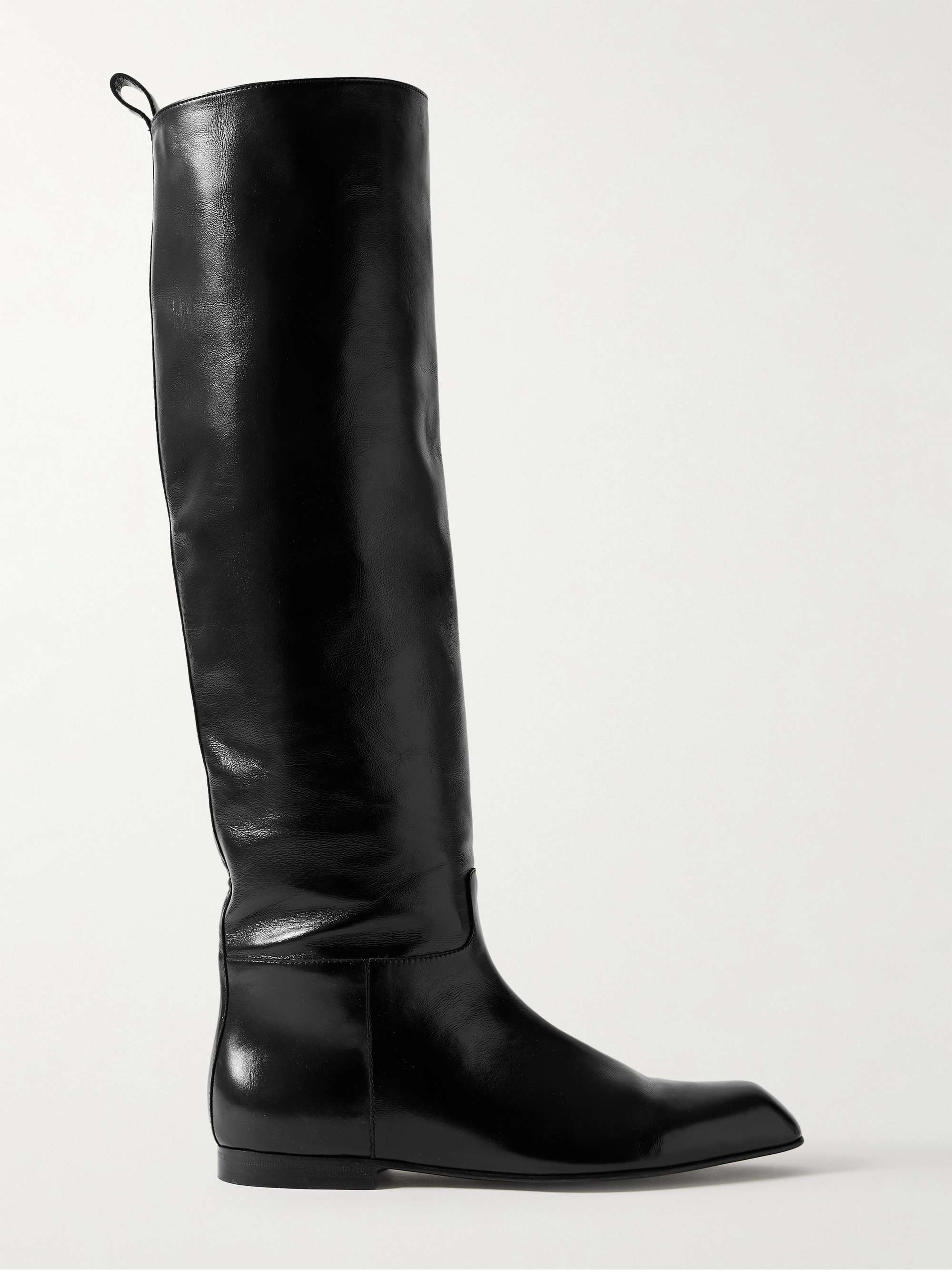 Colt Glossed-Leather Knee Boots
