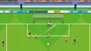 A screenshot showing Super Arcade Football on iPhone