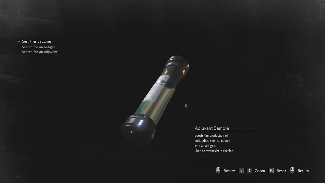 Resident Evil 3 Remake Nest 2 Vaccine Temperature Puzzle Adjuvant
