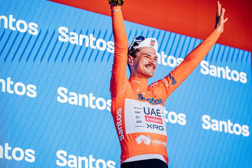 25/01/2026 - Cycling - 2026 Tour Down Under - Stage 5 - Stirling to Stirling - Jay Vine, UAE Team XRG, wins The 2026 Santos Tour Down Under