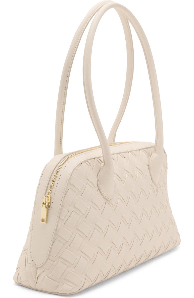 Braided Faux Leather Bowling Bag