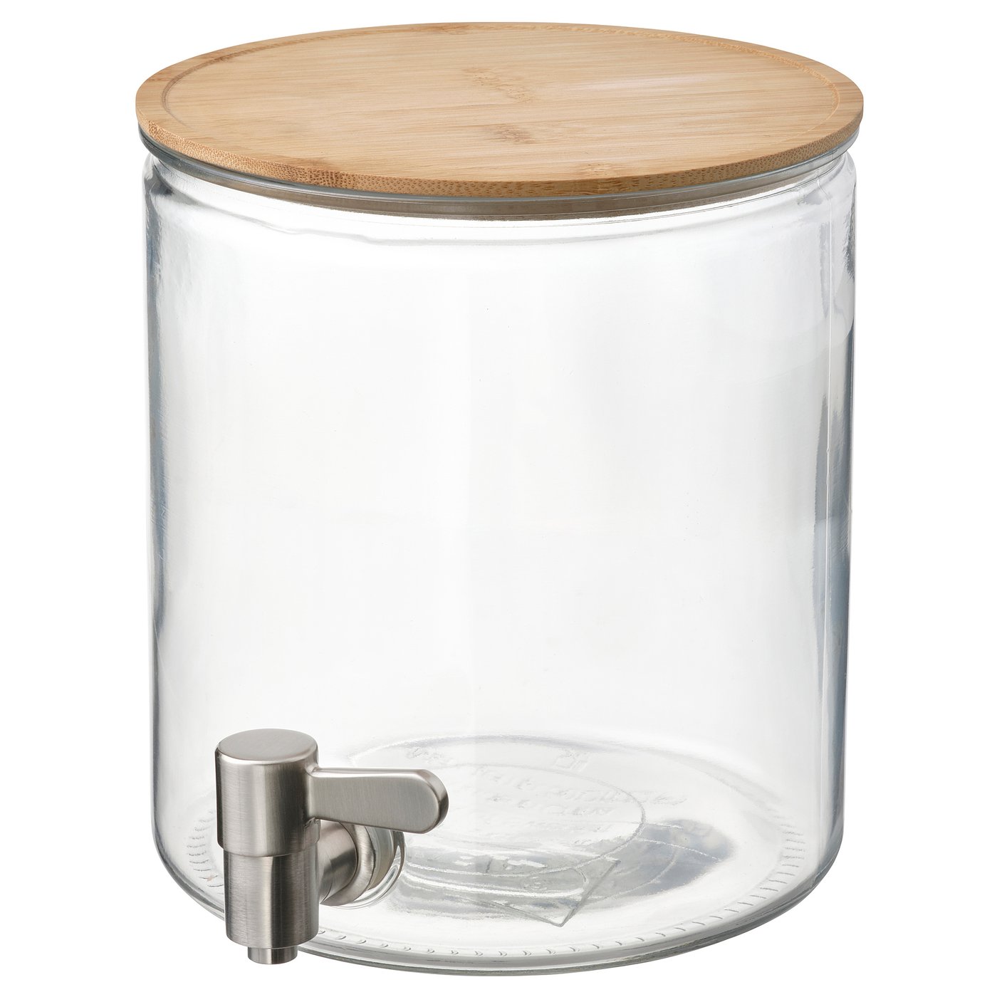 Ikea 365+ Jar With Tap - Bamboo/clear Glass 4 L