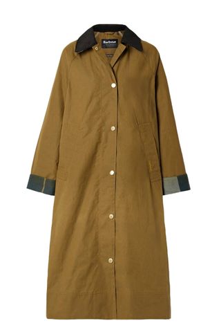 Ettie Corduroy-Trimmed Waxed-Cotton Jacket