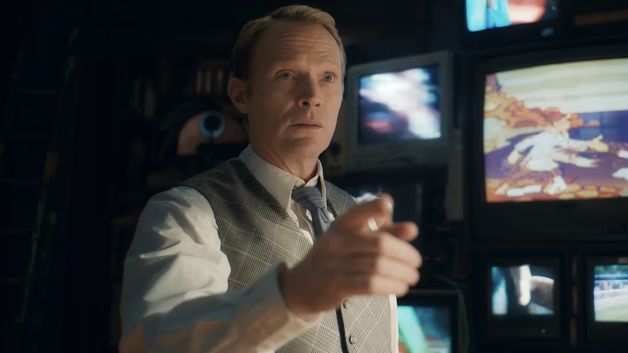 Vision (Paul Bettany) passionately speaks about his predecessor during a scene on VisionQuest.
