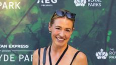 Cat Deeley with sunnies on her head