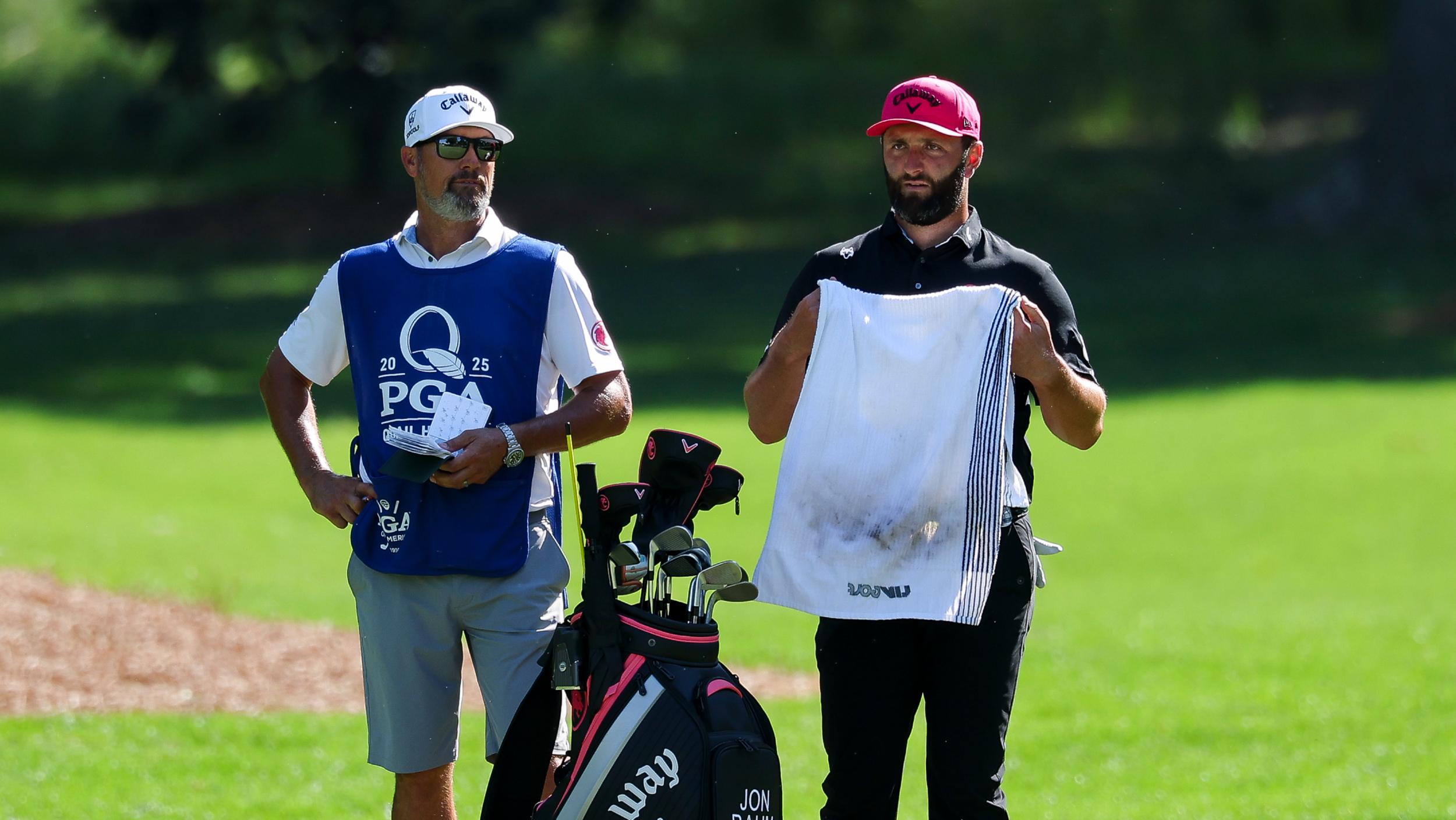 Adam Hayes and Jon Rahm at the PGA Championship