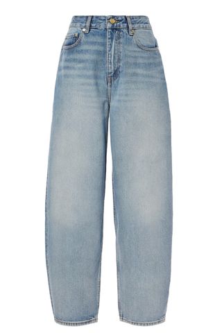 High-rise jeans with a barrel leg